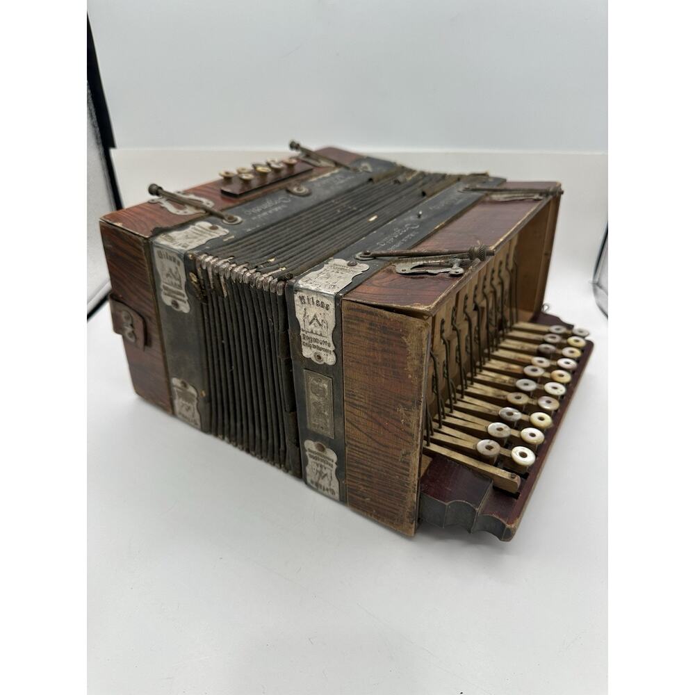 Accordion Small Accordion Milano Organetto Made In Germany Antique Read